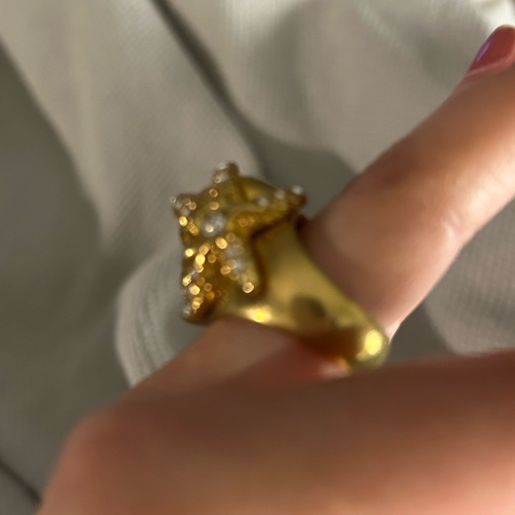 Alexander McQueen Starfish Skull Gold Ring- Size 11 (sizing chart in pics) - Picture 5 of 8